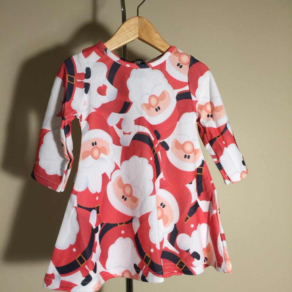 Misslook Baby Infant Girls Holiday Christmas Santa Claus Dress Size 18-24 Months